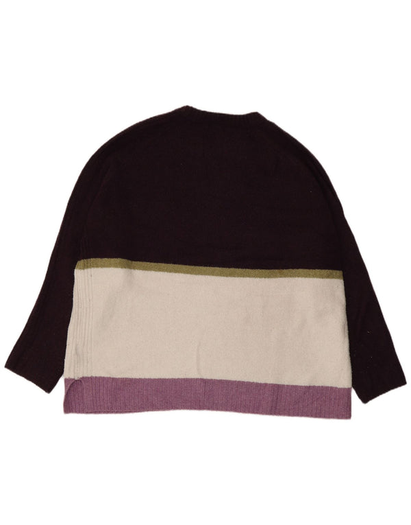 Marks & Spencer Damen-Pullover mit Rundhalsausschnitt, UK 18, XL, Lila, Farbblock