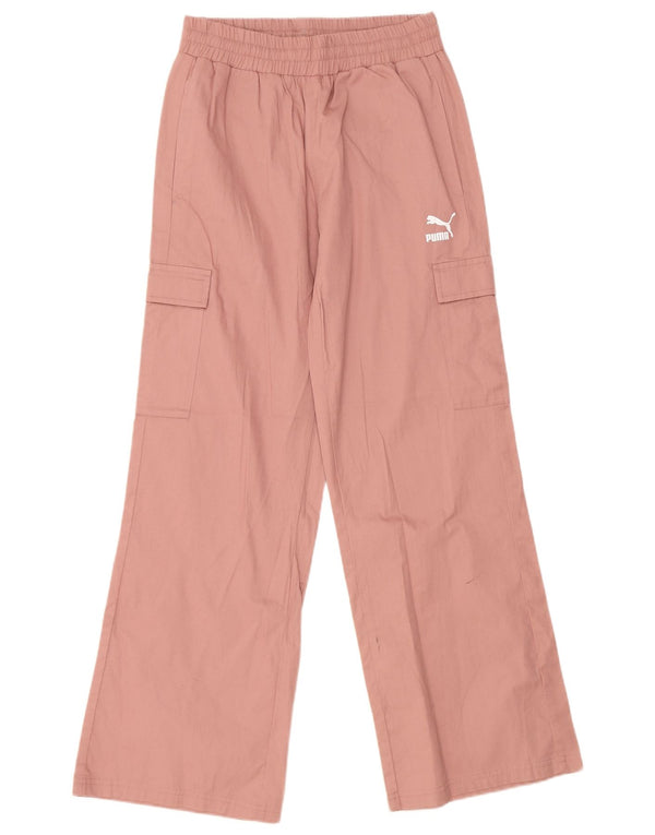 Puma Damen-Cargohose mit weitem Bein, mittelgroß, W30, L30, rosa Baumwolle
