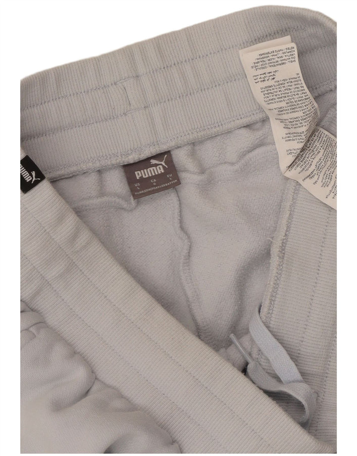 PUMA Damen Trainingshose Jogger UK 14 Large Blau Baumwolle