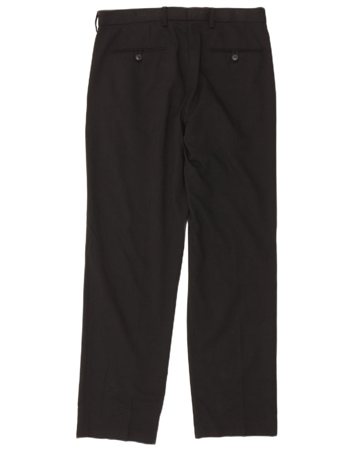 Marks & Spencer Damen Straight Regular Anzughose W32 L31 Schwarz