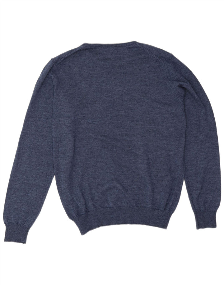 Rifle Herren-Pullover mit Rundhalsausschnitt, groß, aus blauem Acryl