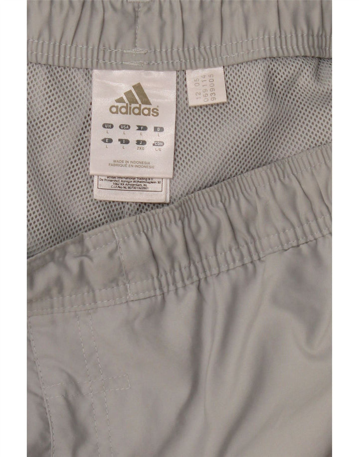 Adidas Herren-Sportshorts, großes graues Colourblock-Polyester