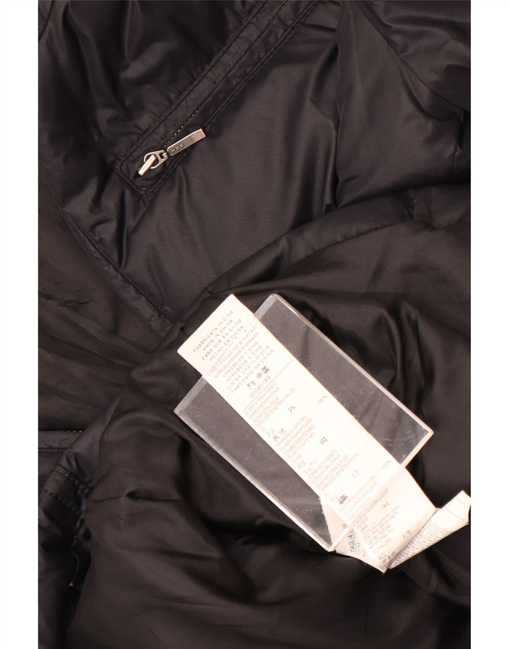 Sisley Damen Wattierte Jacke IT 40 Small Schwarz Polyamid