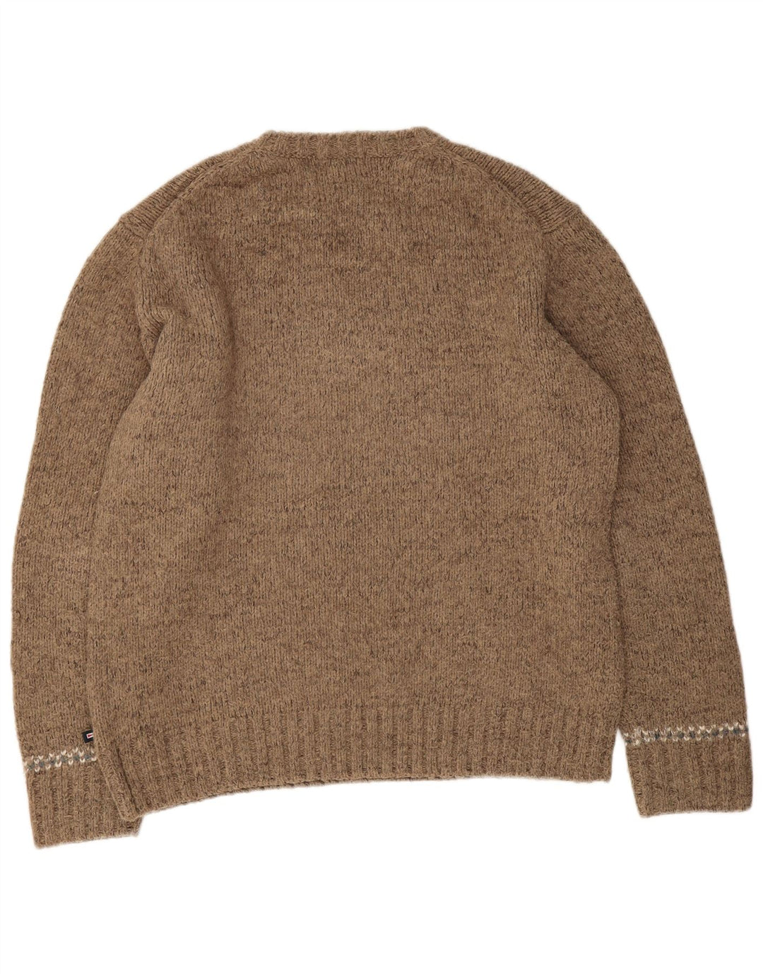 Marks & Spencer Herren Blauer Harbor-Pullover mit Rundhalsausschnitt, Größe L, Braun