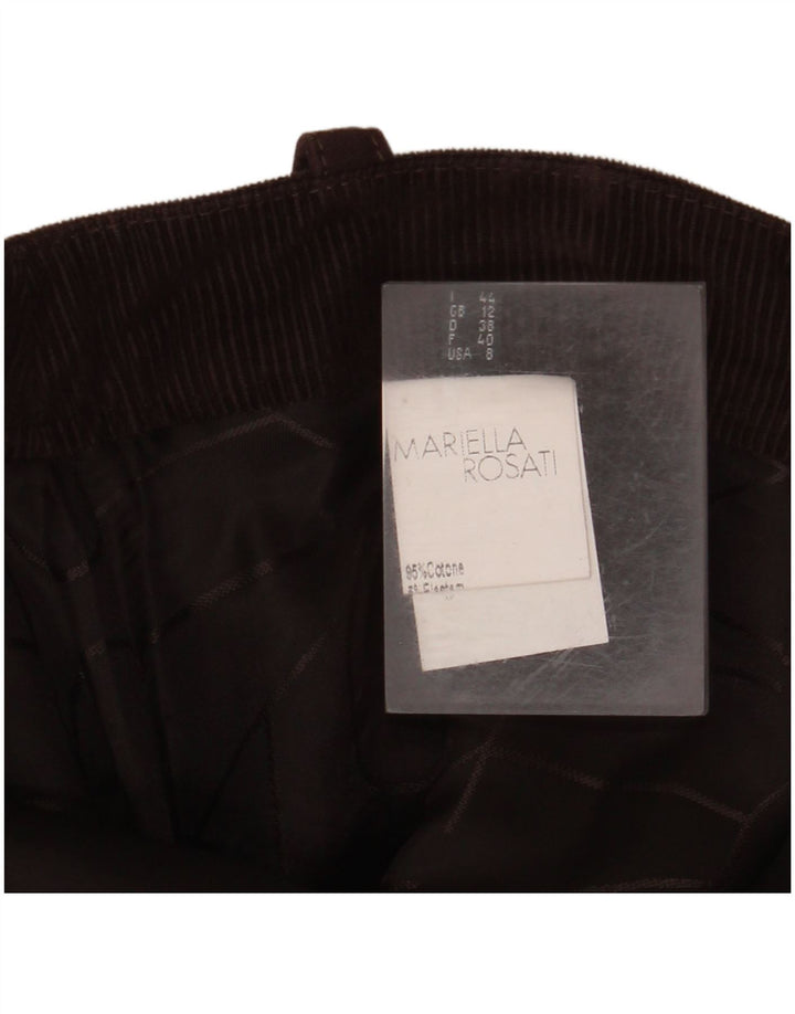 MARIELLA ROSATI Damen Maxi-Cordrock UK 12 Medium W32 Braune Baumwolle