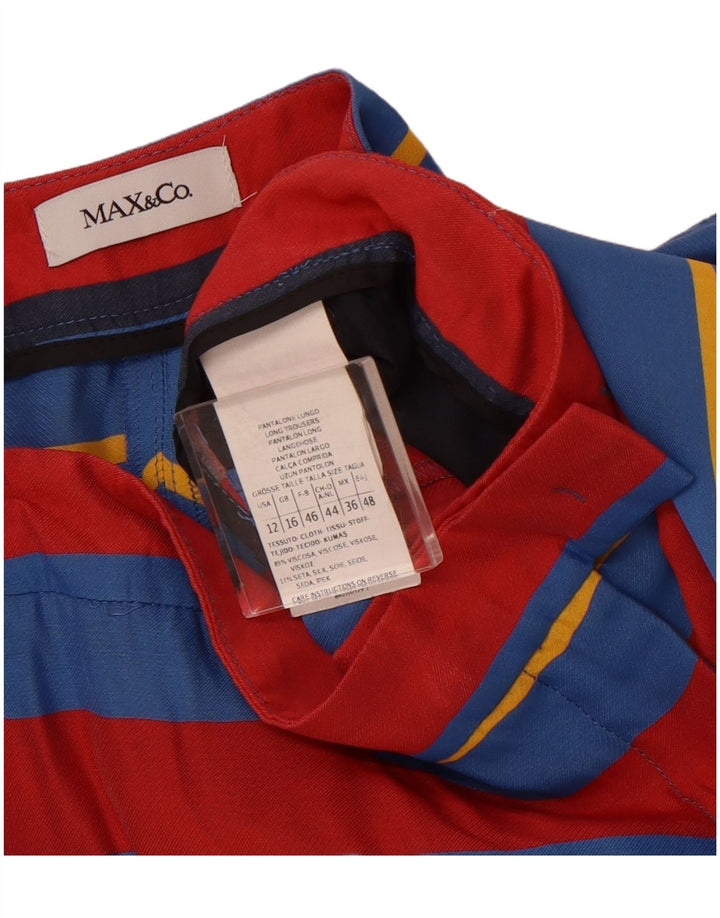 MAX & CO. Kurz geschnittene Damenhose UK 16 Large W34 L27 Mehrfarbig