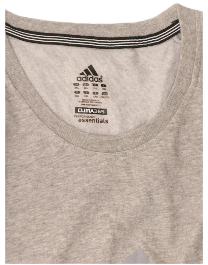 ADIDAS Mens Clima 365 Graphic T-Shirt Top 2XL Grey