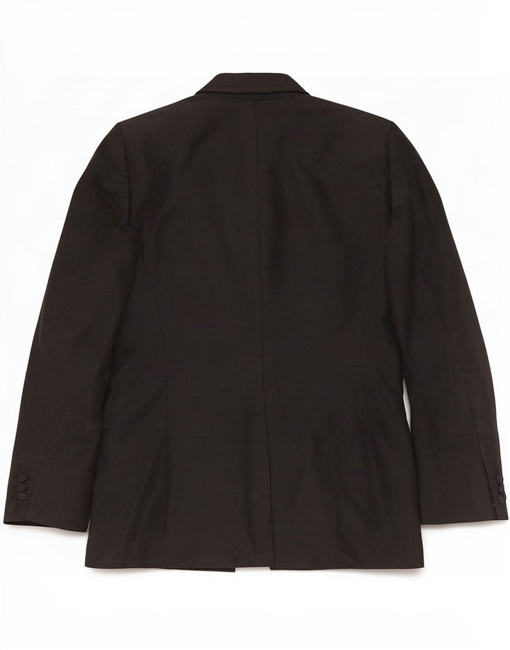 Aspesi Damen Zweireiher-Blazerjacke IT 42 Mittelschwarze Wolle