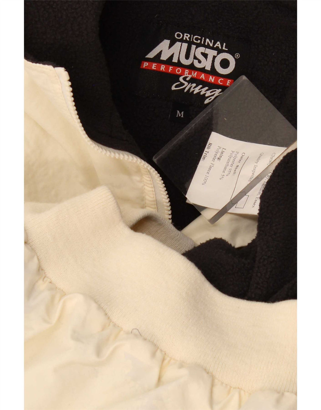 Musto Herren Bomberjacke UK 38 Medium Off White Polyester
