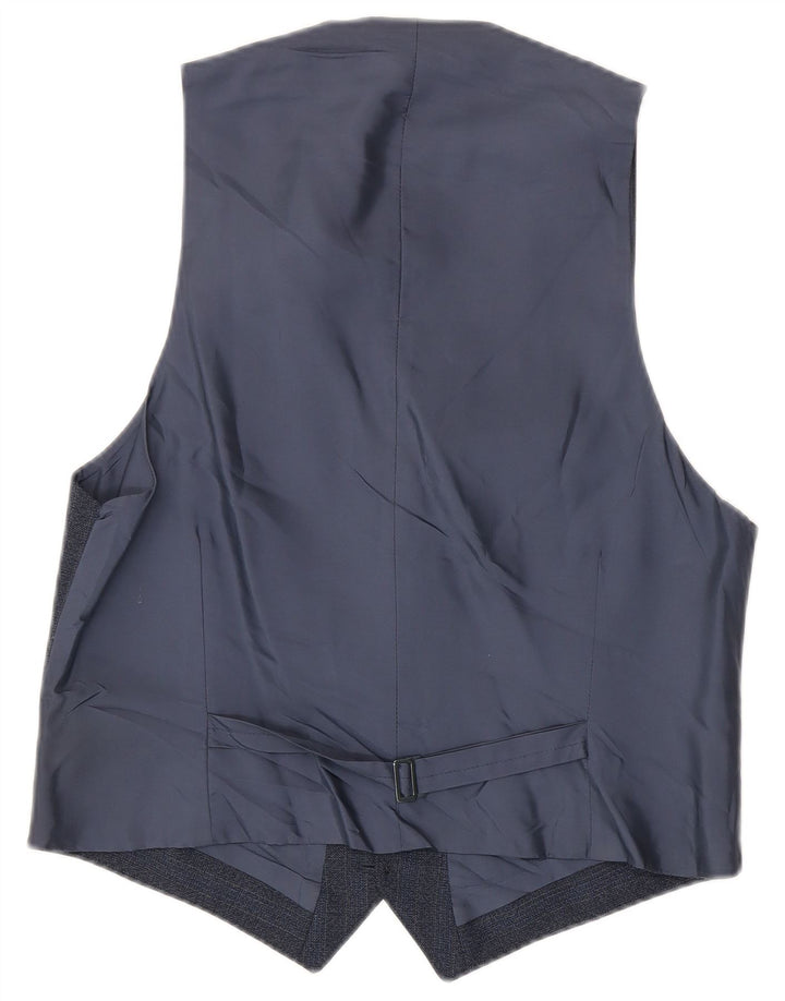 Vintage Herrenweste, klein, marineblau, Nadelstreifen