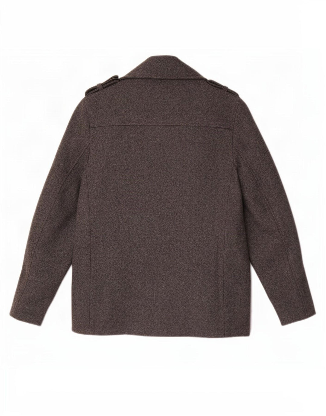 John Rocha Herren Pea Coat UK 38 Mittelgraue Wolle