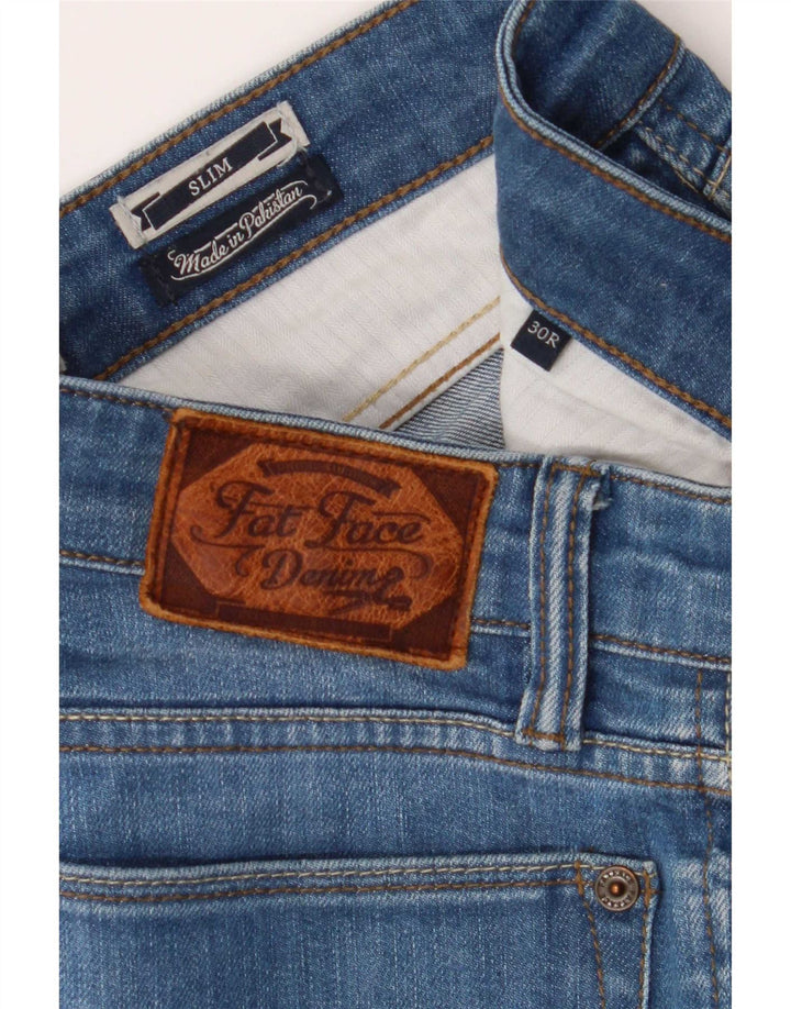 Fat Face Herren Slim Jeans W30 L31 Blaue Baumwolle