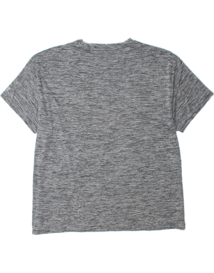 RUSSELL ATHLETIC Mens T-Shirt Top 3XL Grey Flecked Polyester Vintage Russell Athletic and Second-Hand Russell Athletic from Messina Hembry 