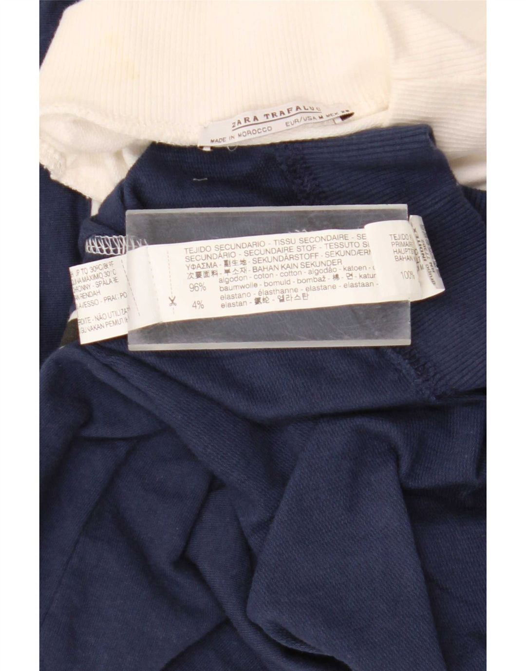 Zara Herren Trafaluc Graphic Sweatshirt Pullover Mittelweiß Farbblock