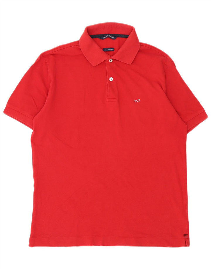 Gas Herren-Poloshirt aus mittelroter Baumwolle