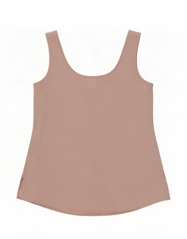 Calvin Klein Womens Sleeveless Blouse Top US 6 Medium Pink Silk