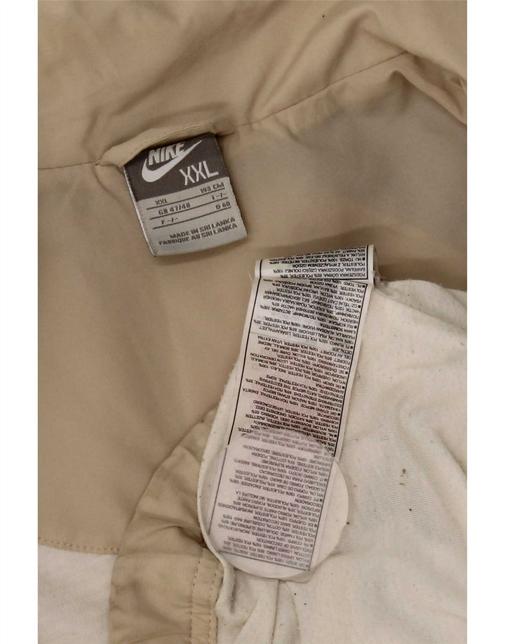 Nike Herren-Trainingsanzug-Oberteiljacke UK 47/48 2XL Beige Colourblock-Polyester