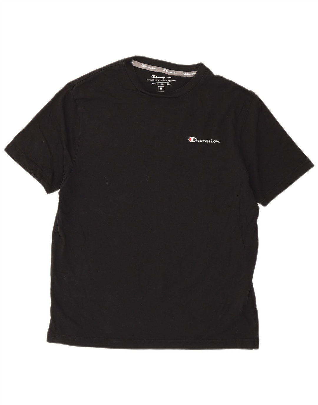 Champion Herren T-Shirt Top Medium Schwarz Baumwolle