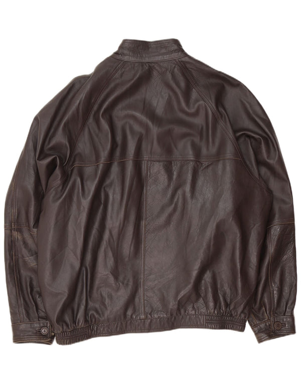 Vintage Herren Lederjacke IT 62 4XL Schwarz