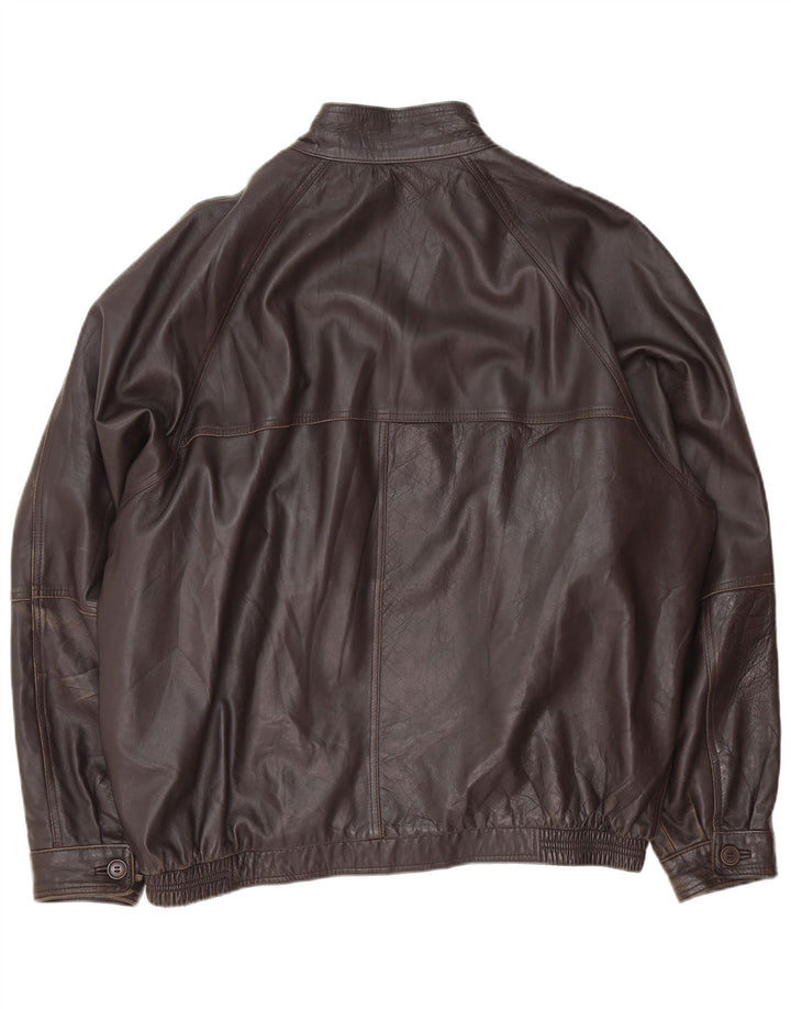 Vintage Herren Lederjacke IT 62 4XL Schwarz