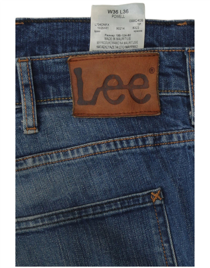 Lee Herren Powell Slim Jeans W36 L36 Blaue Baumwolle