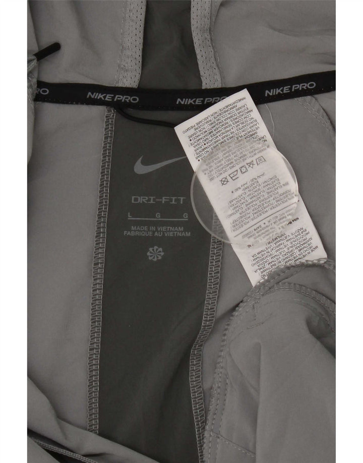Nike Herren Dri Fit Kapuzen-Trainingsoberteil, Jacke, Größe L, Grau, Farbblock