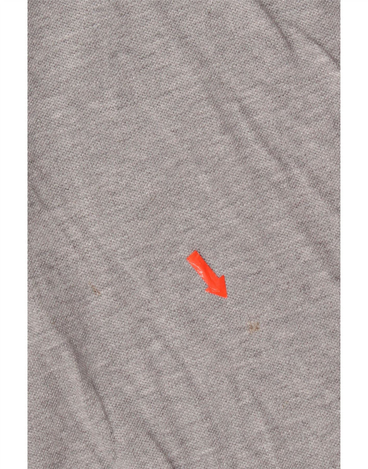 Nike Herren-Poloshirt XL aus grau gefleckter Baumwolle