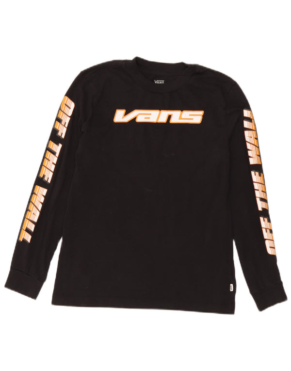 Vans Damen Graphic Top Langarm UK 6 XS Schwarz Baumwolle