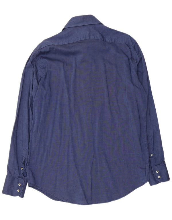 Benetton Herrenhemd XL Marineblau aus Baumwolle