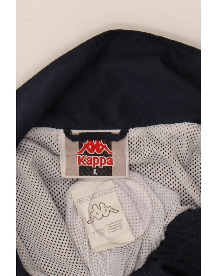 Kappa Herren-Trainingsanzug-Oberteil, Jacke, groß, marineblau, Polyester
