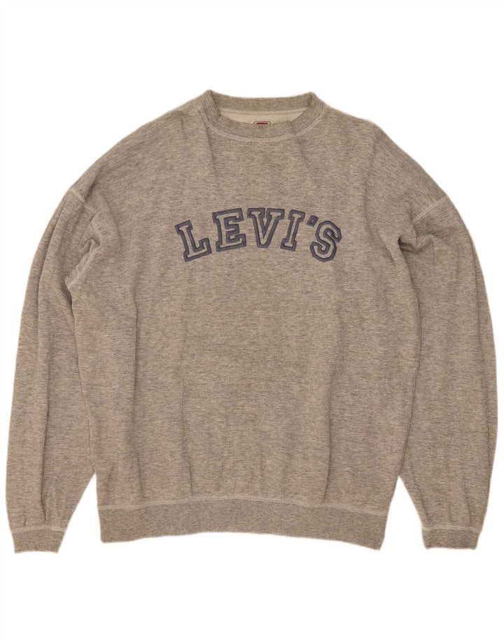 Levi's Herren-Sweatshirt mit Grafik, XL, grau meliert, Baumwolle