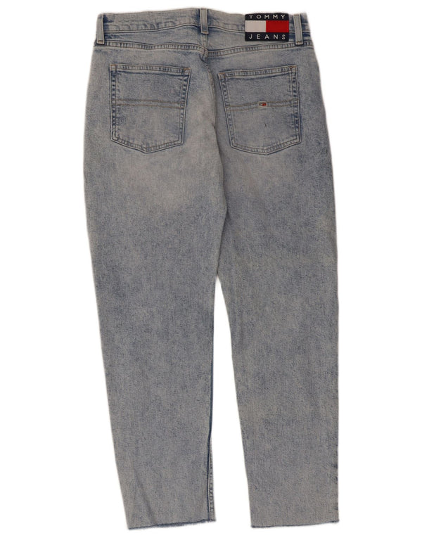 TOMMY HILFIGER Damen Straight Jeans W28 L26 Blaue Baumwolle