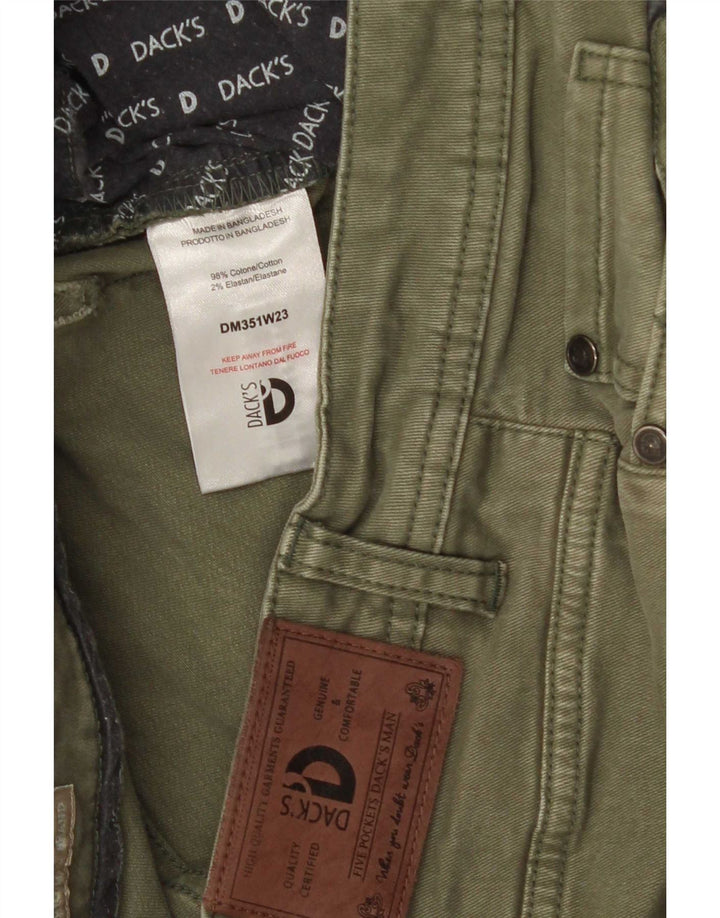 Dack's Herren Slim Jeans IT 50 Large W34 L30 Khaki Baumwolle