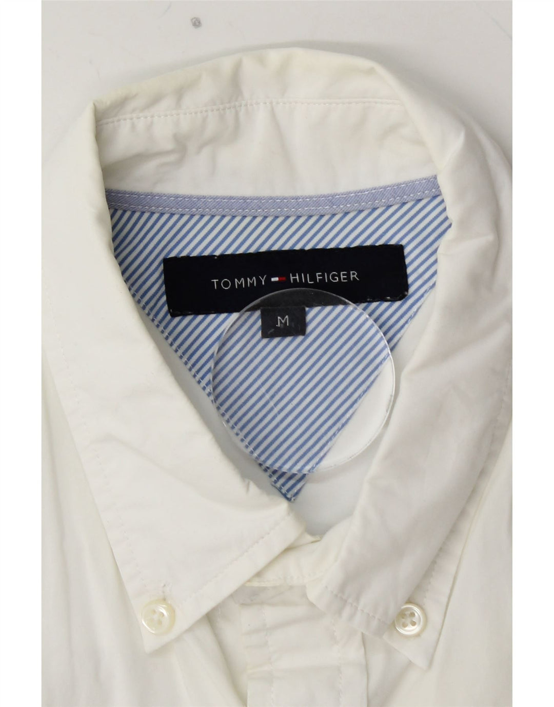 TOMMY HILFIGER Herren-Kurzarmhemd aus mittelweißer Baumwolle