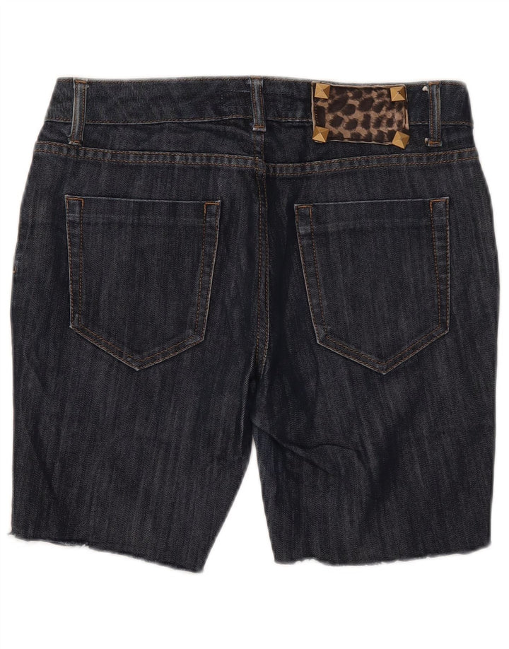 Zara Damen Jeansshorts EU 40 Medium W30 Marineblaue Baumwolle