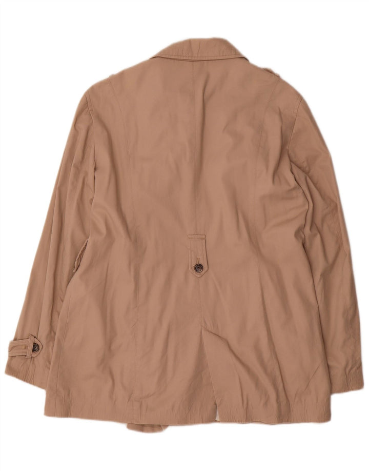 Zara Damen Trenchcoat UK 16 Large Beige Baumwolle