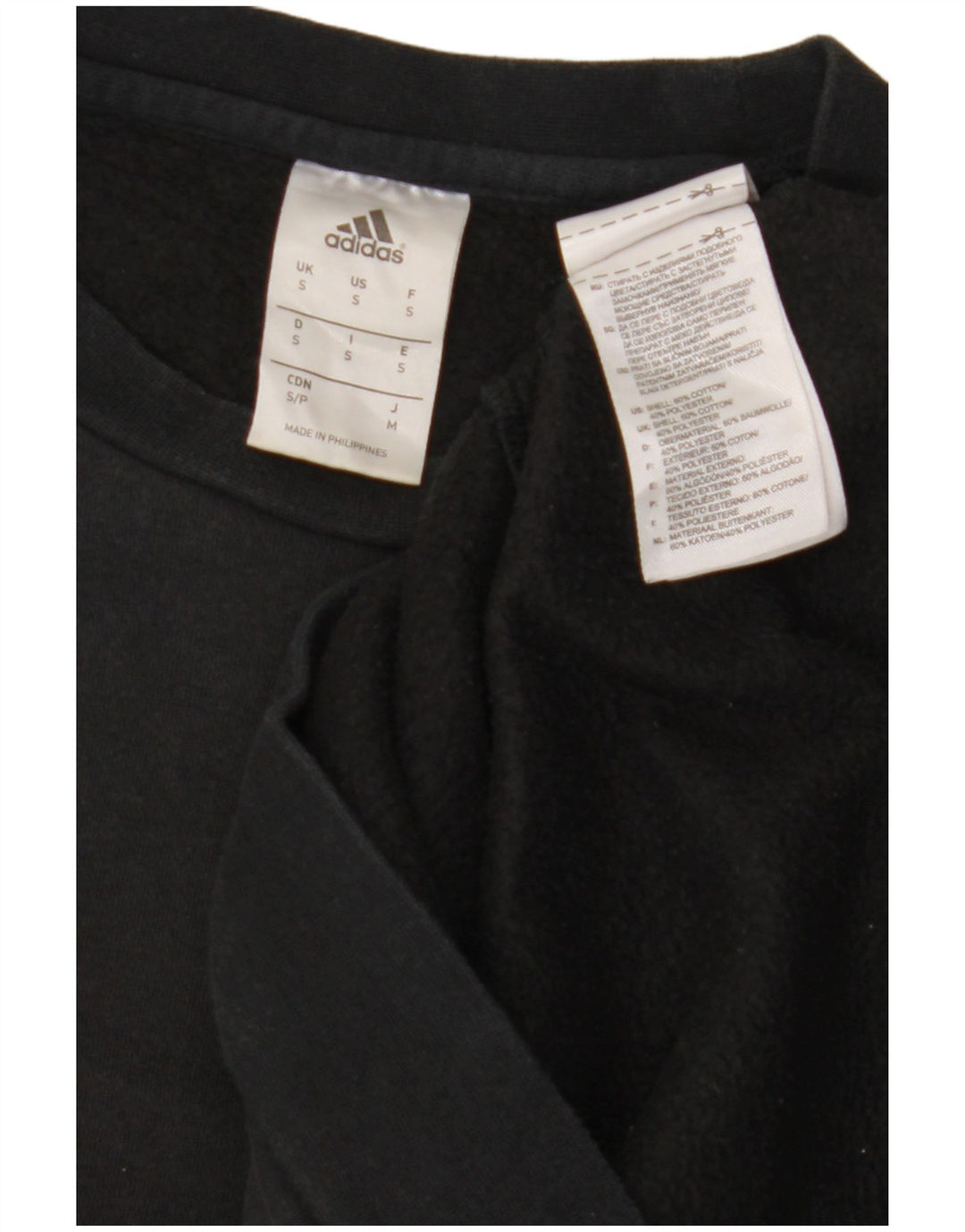 Adidas Herren Sweatshirt Pullover Small Schwarz Baumwolle