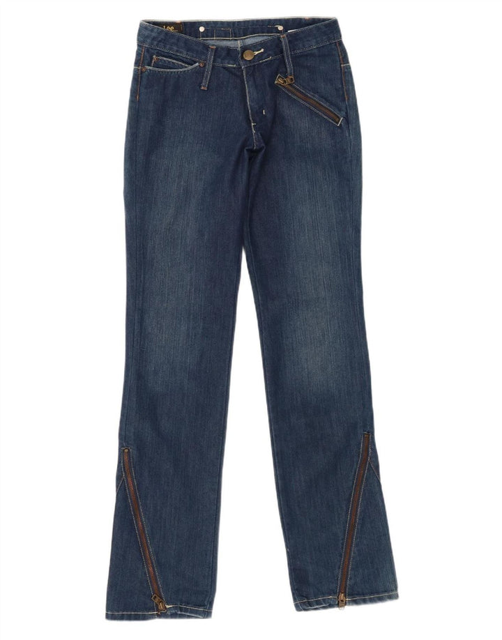 Lee Damen Bootcut-Jeans W28 L33 Blaue Baumwolle
