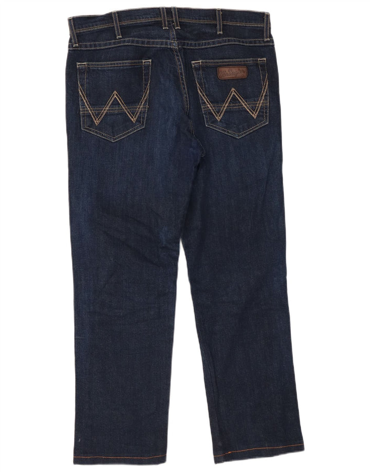 WRANGLER Herren Roxboro Straight Jeans W32 L34 Blaue Baumwolle