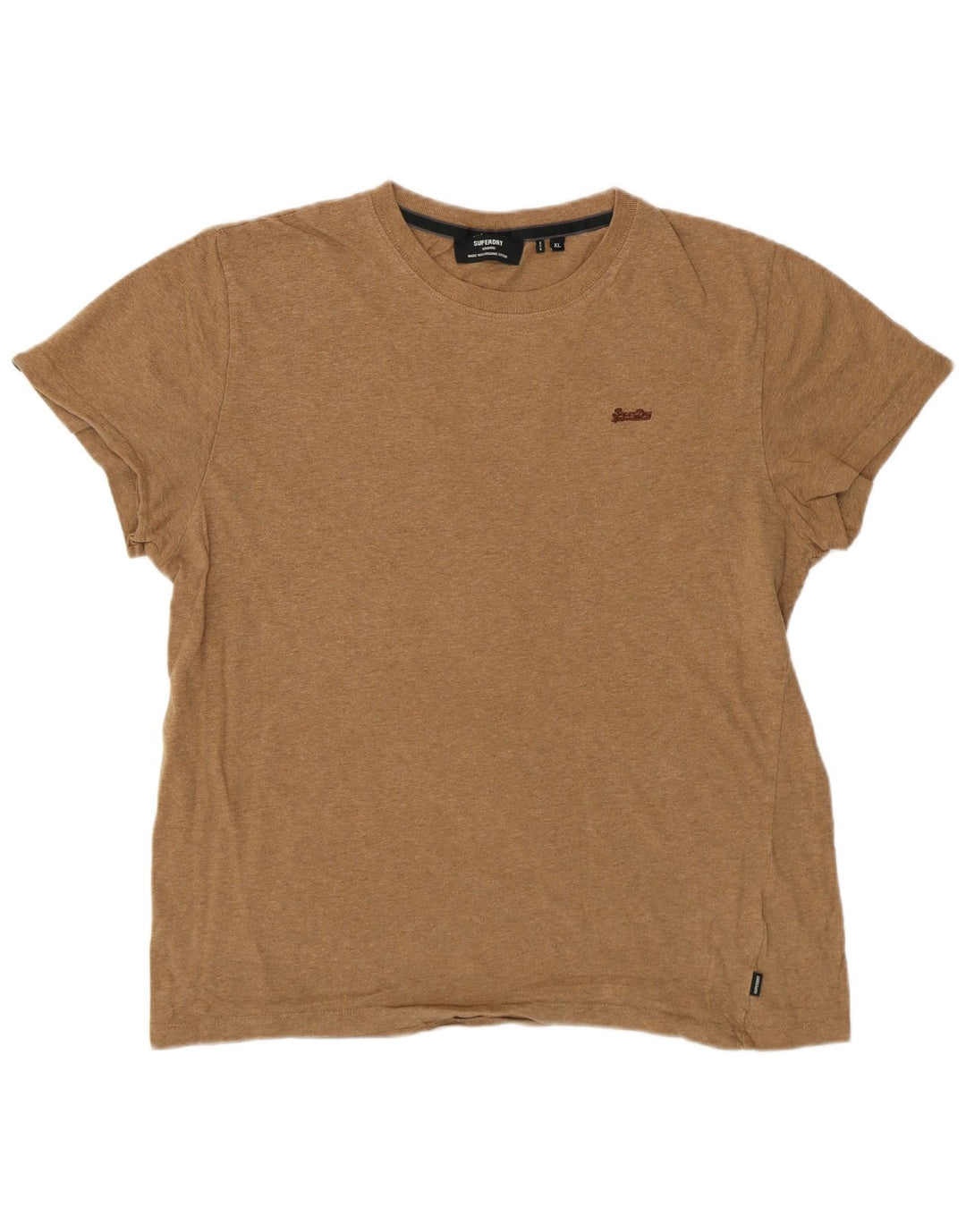 SUPERDRY Damen T-Shirt Top UK 18 XL Beige Baumwolle