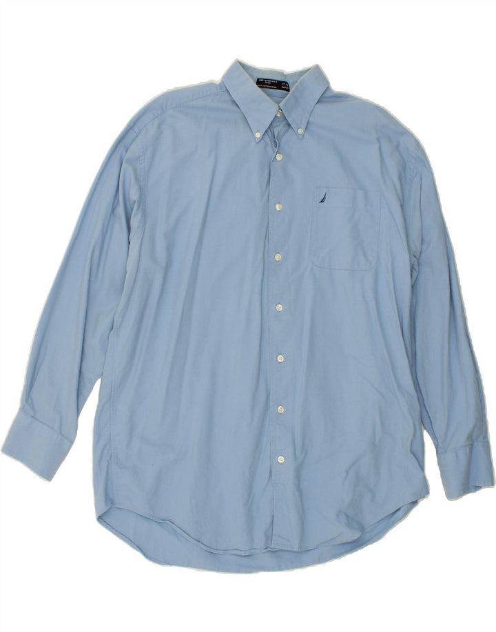 NAUTICA Mens Shirt Size 17 1/2 XL Blue Cotton Vintage Nautica and Second-Hand Nautica from Messina Hembry 