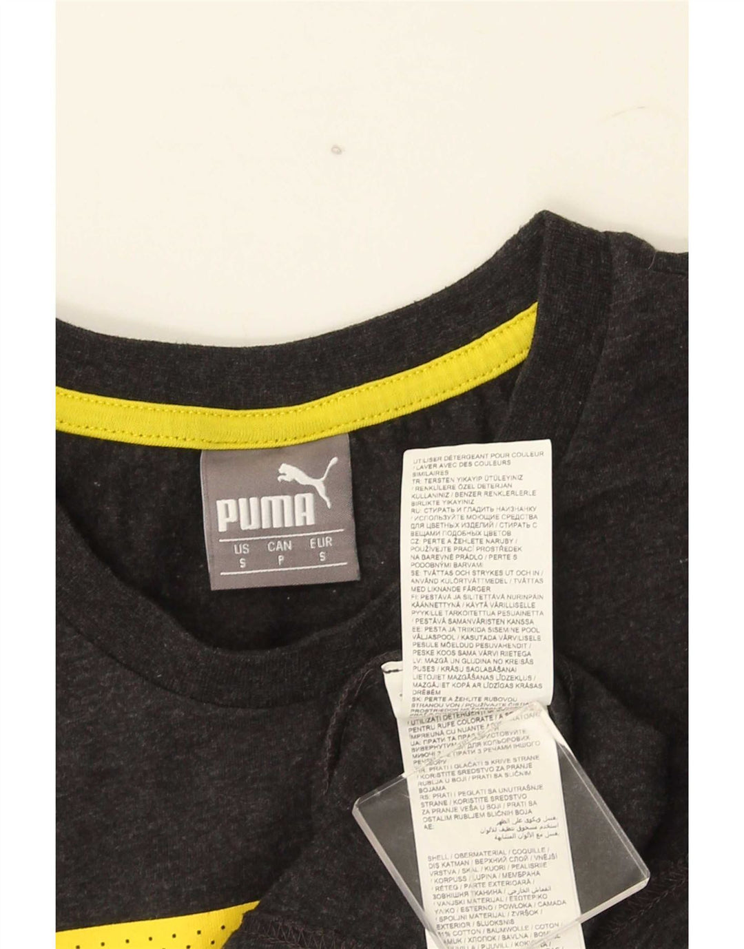 Puma Herren Grafik T-Shirt Top Small Grau Baumwolle