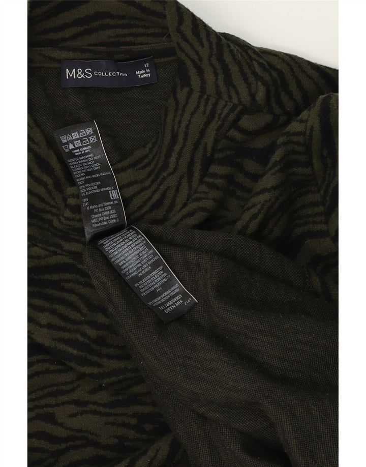 Marks & Spencer Damen Zeltkleid mit langen Ärmeln, UK 12, Mittelgrün