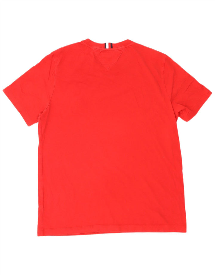 Tommy Hilfiger Herren T-Shirt mit normaler Passform, Mittelrot
