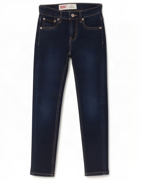 Levi's Jungen 519 Extreme Skinny Jeans 7–8 Jahre W24 L22 Marineblaue Baumwolle