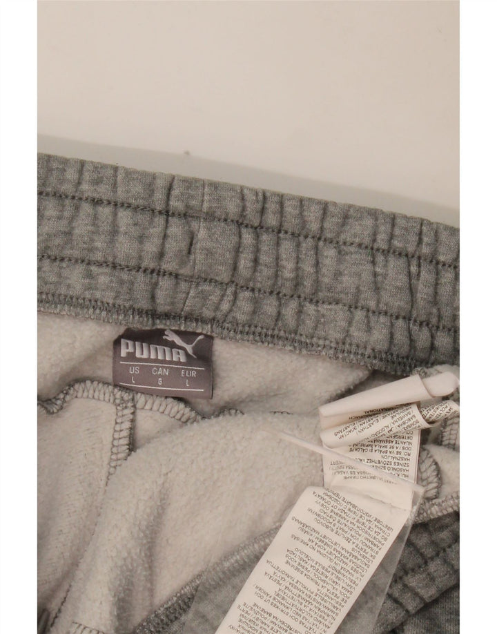 PUMA Herren-Trainingshose, Jogginghose, groß, grau gefleckte Baumwolle