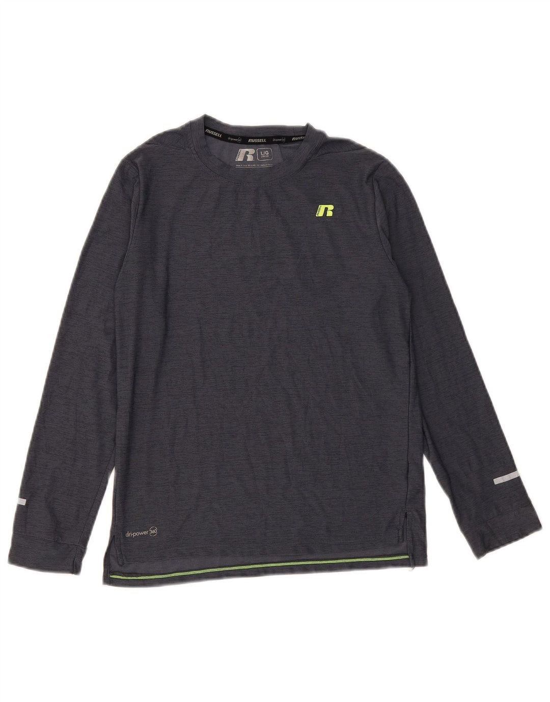 Russell Athletic Boys Dri-Power Top Langarm 10-11 Jahre Large Grau