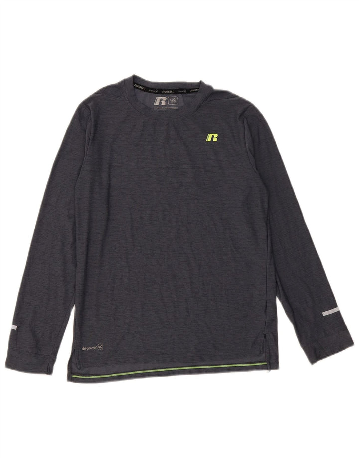 Russell Athletic Boys Dri-Power Top Langarm 10-11 Jahre Large Grau