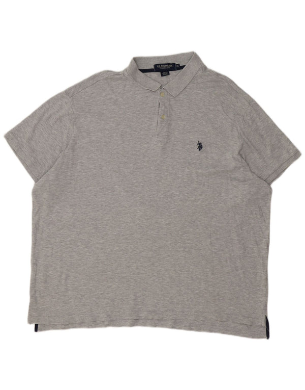 U.S. Polo Assn. Herren-Poloshirt 3XL aus grauer Baumwolle