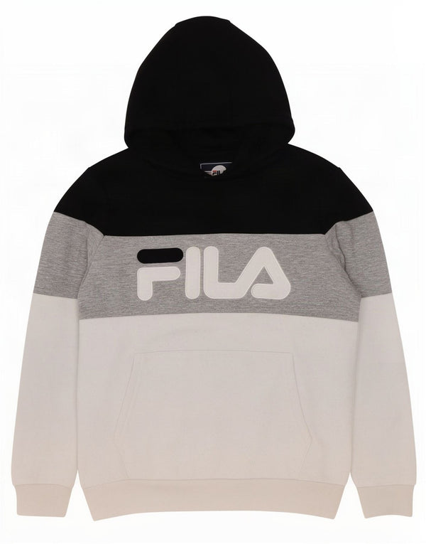 Fila Jungen-Pullover mit grafischem Kapuzenpullover, 13–14 Jahre, mehrfarbig, Farbblock
